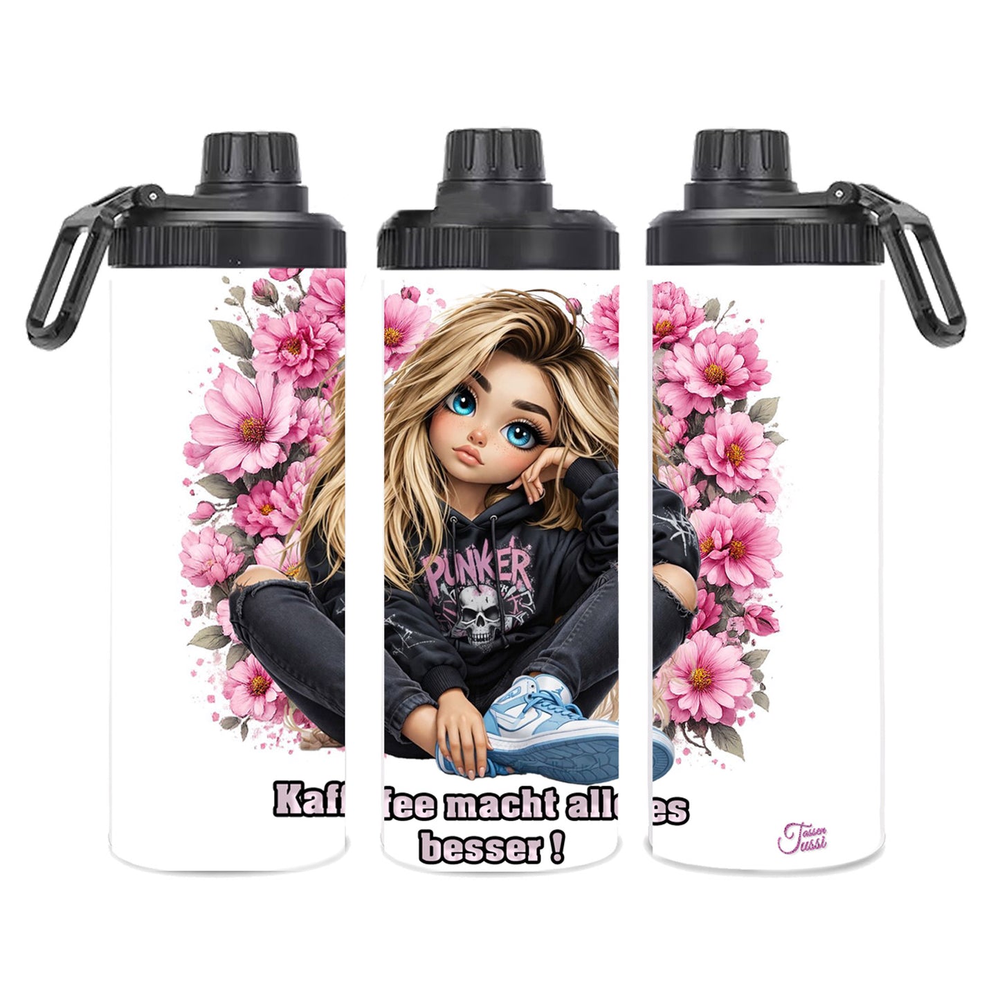 Edelstahl-Tumbler - Mädchen - Kaffee macht alles besser..