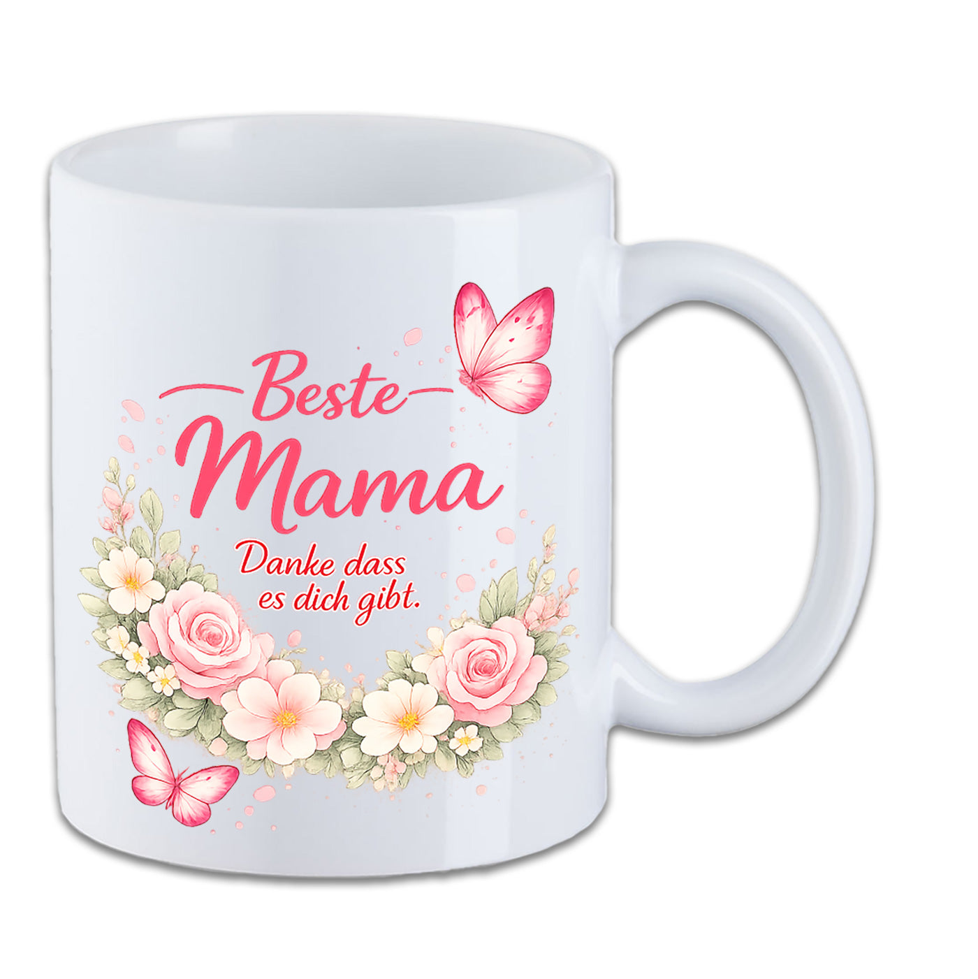 Beste Mama Tasse mit weißem Griff als Geschenk für Muttertag