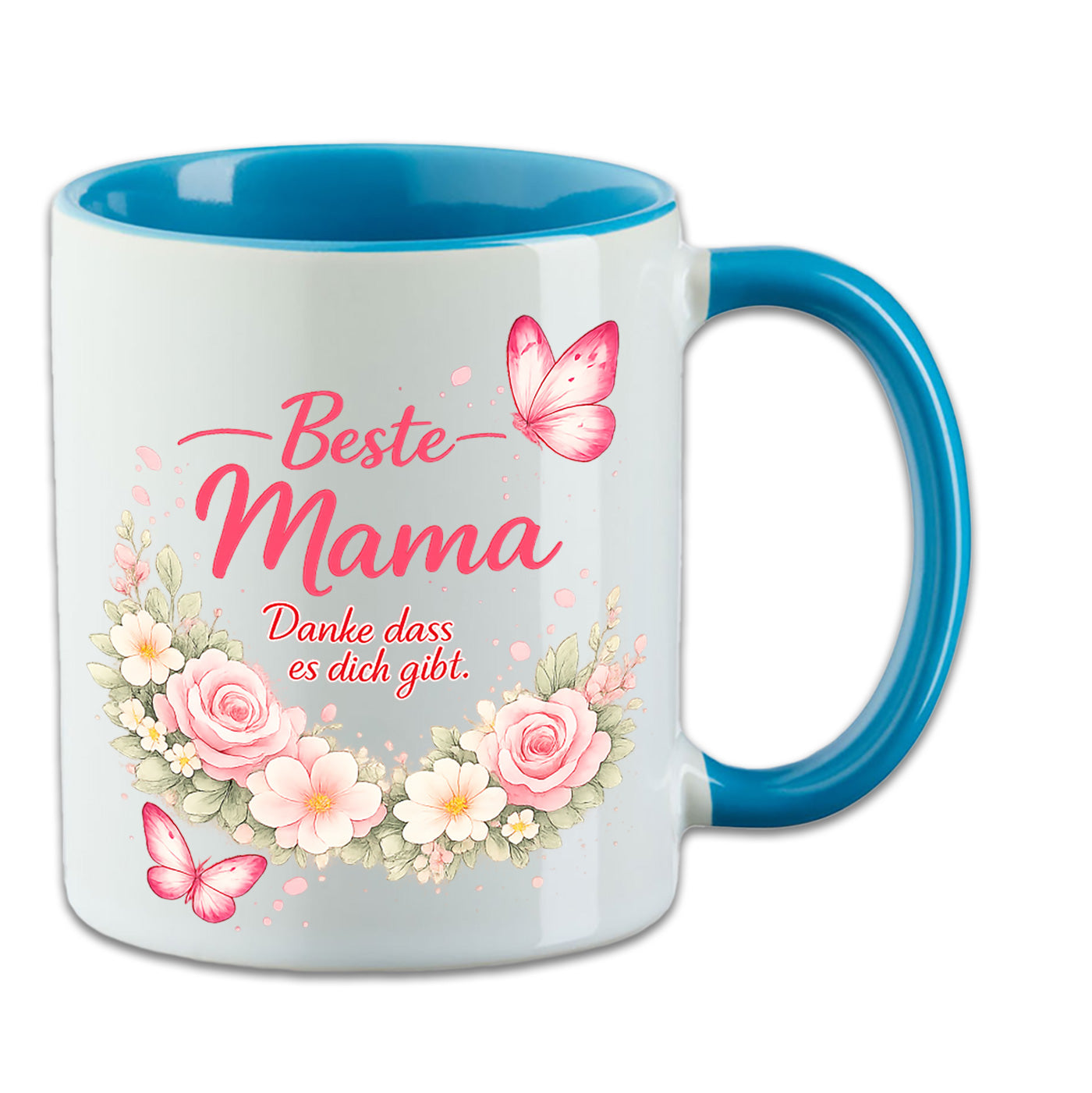 Beste Mama Tasse in Blau als Geschenk für Mama