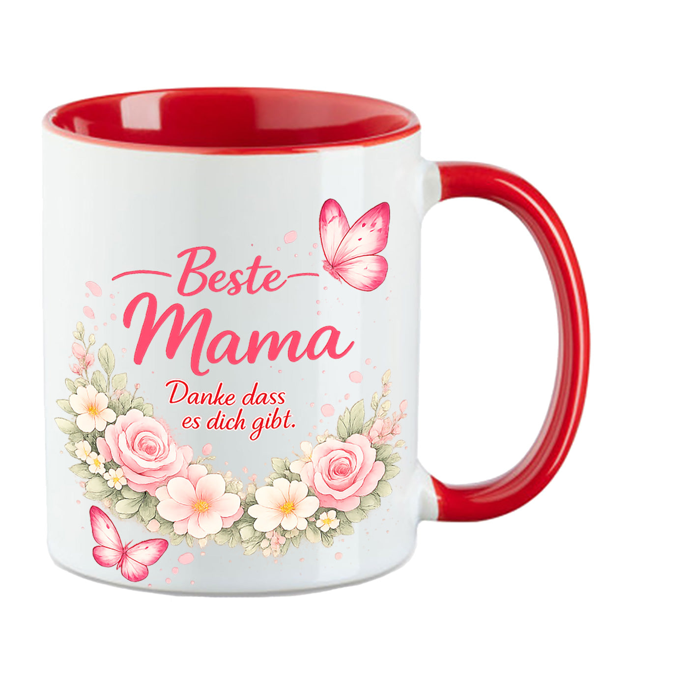 Beste Mama Tasse in Rot als Muttertagsgeschenk
