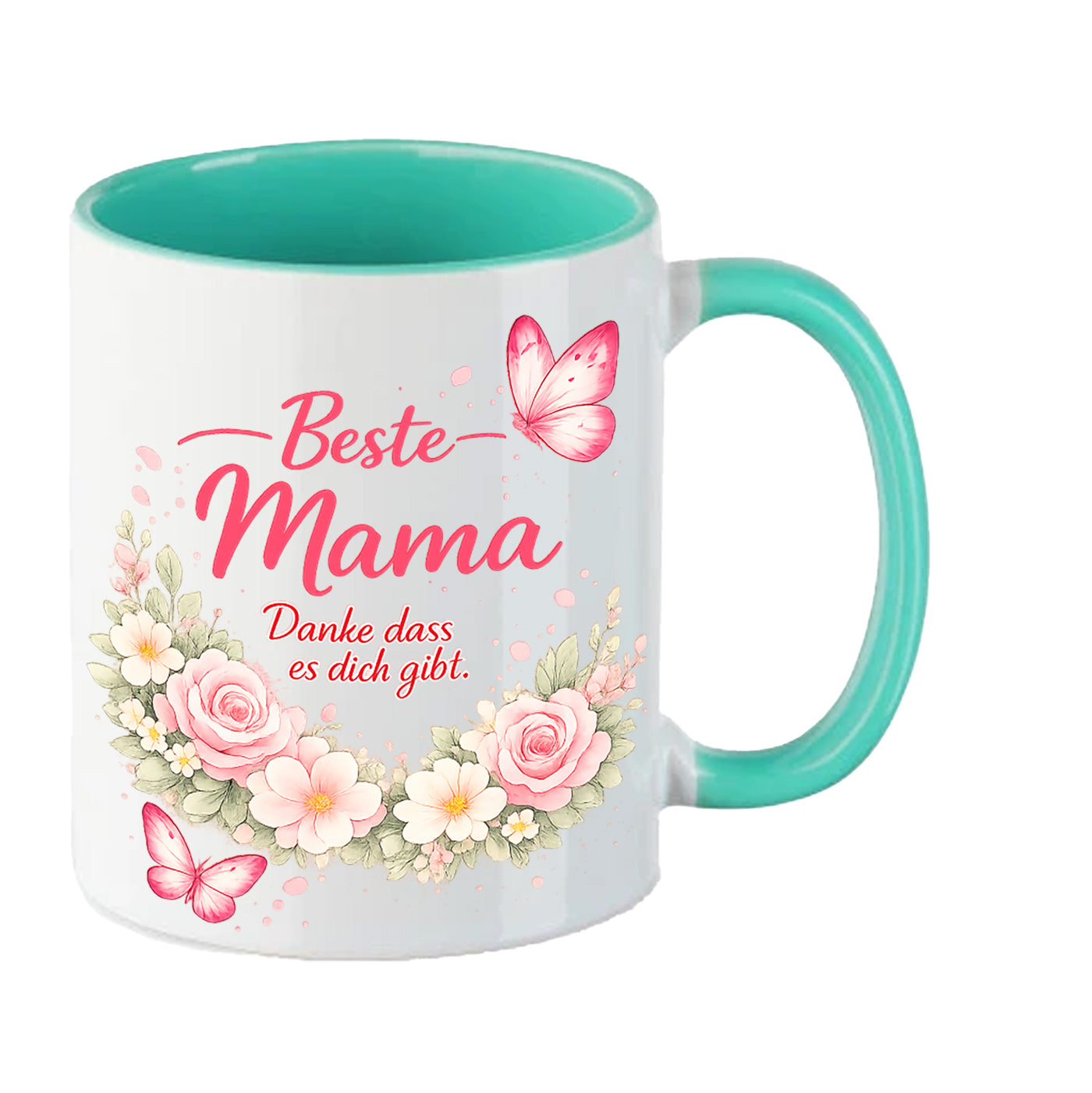 Beste Mama Tasse in Mint aus Keramik