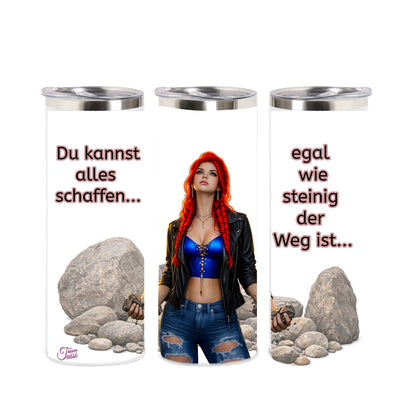 Edelstahl-Tumbler - Powerfrau ... du kannst alles schaffen...