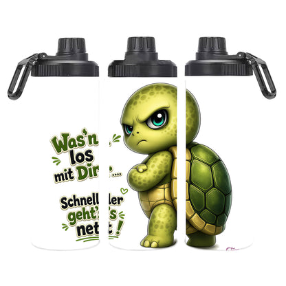 Schildkröten Tumbler mit Statement – Edelstahl Thermobecher für unterwegs