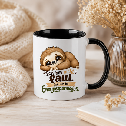 Fun Tasse Faultier - Ich bin nicht faul - ich bin im Energiesparmodus