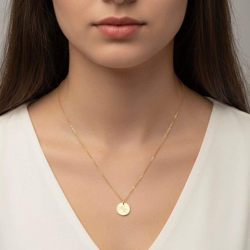 Personalisierte Edelstahlkette mit Initialen & Datum | Gravur Schmuck