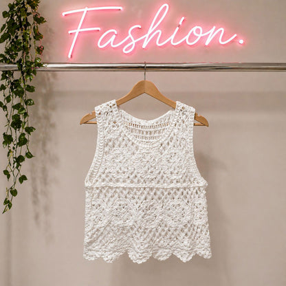 Häkel-Top / Crochet Top Spitze Tragbar bis Größe 36 - 44