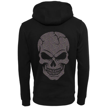 Hoodie - Skull Head Glitzer Multicolor Druck - verschiedene Farben zur Auswahl