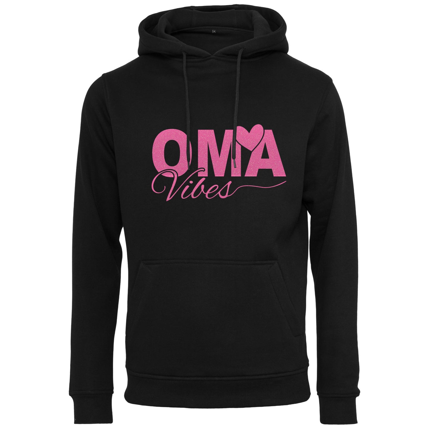 Hoodie -  Oma Vibes - Druck Neon Rosa Glitter - verschiedene Farben zur Auswahl
