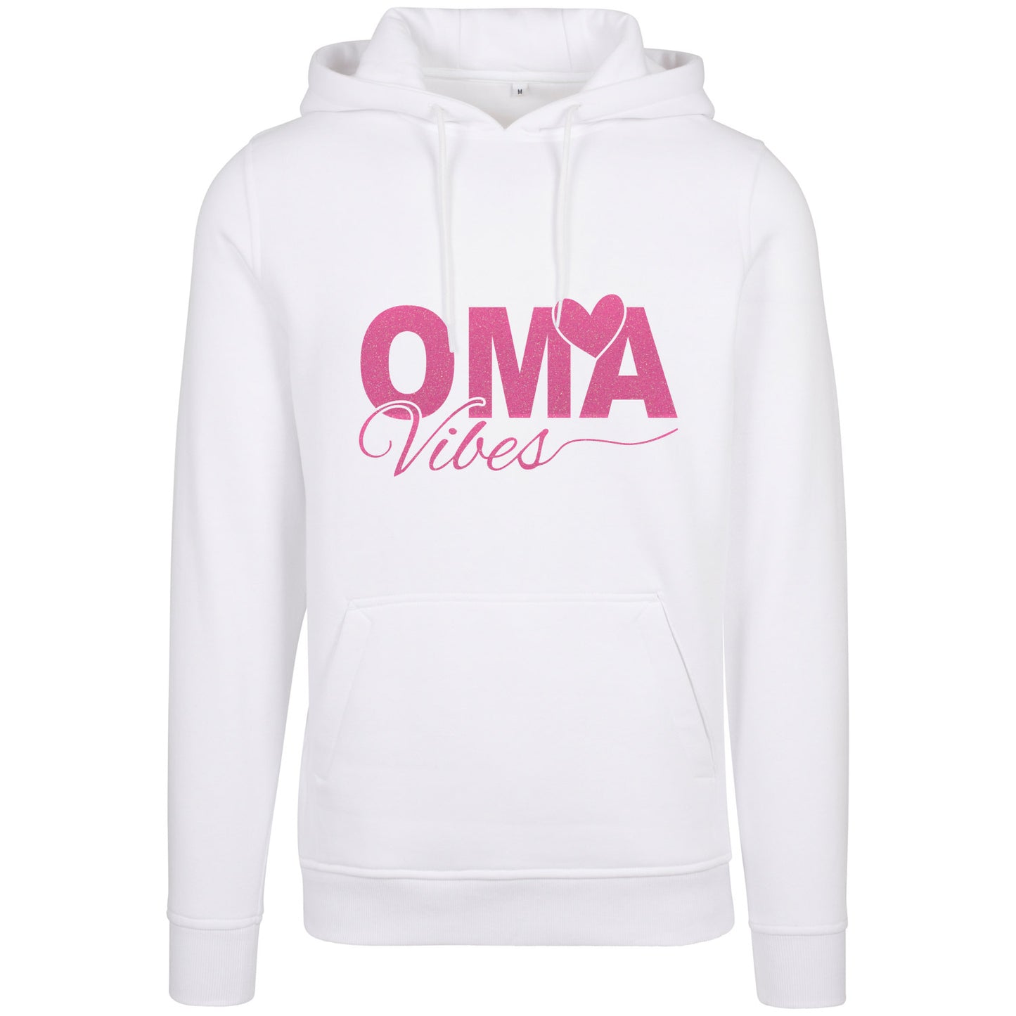 Hoodie -  Oma Vibes - Druck Neon Rosa Glitter - verschiedene Farben zur Auswahl