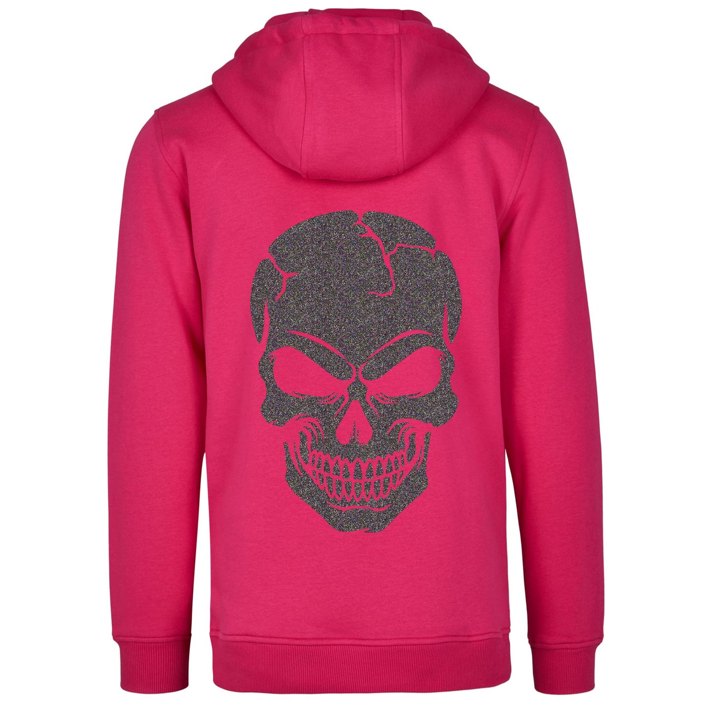 Hoodie - Skull Head Glitzer Multicolor Druck - verschiedene Farben zur Auswahl