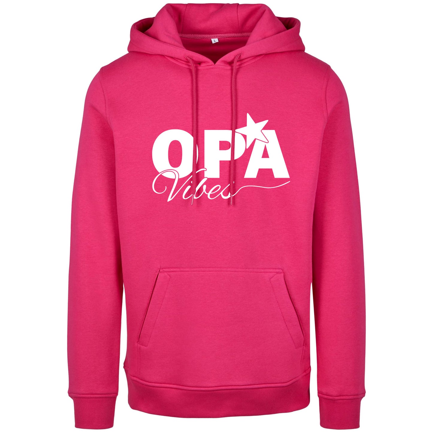 Hoodie -  Opa Vibes - Druck Weiß Matt - verschiedene Farben zur Auswahl