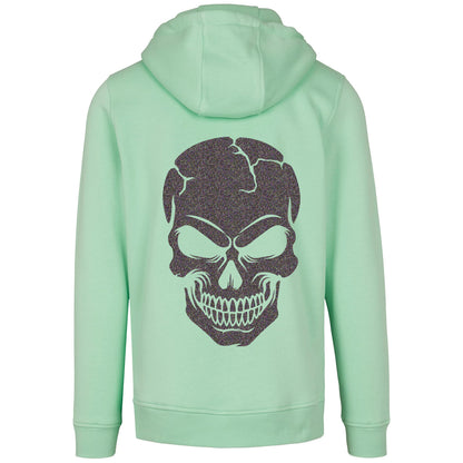 Hoodie - Skull Head Glitzer Multicolor Druck - verschiedene Farben zur Auswahl