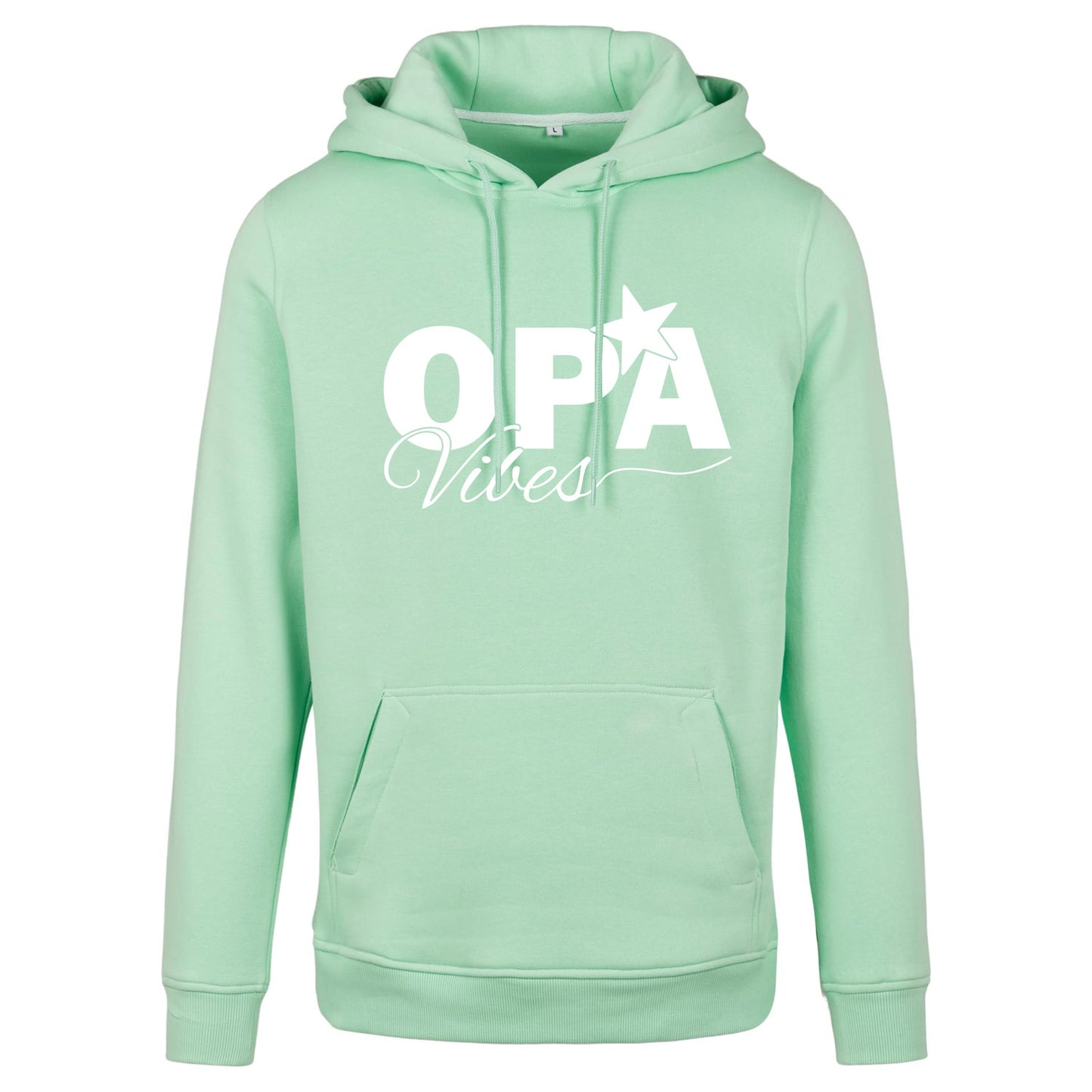 Hoodie -  Opa Vibes - Druck Weiß Matt - verschiedene Farben zur Auswahl