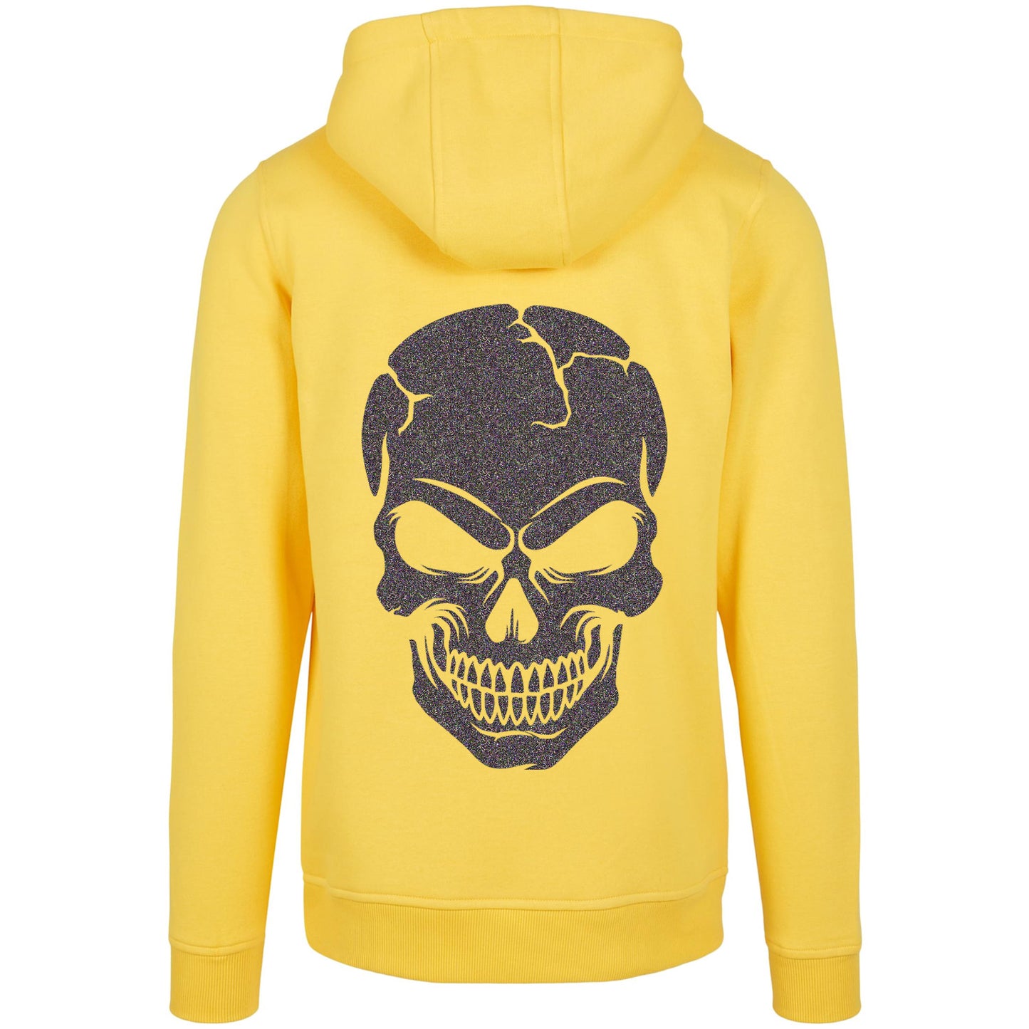 Hoodie - Skull Head Glitzer Multicolor Druck - verschiedene Farben zur Auswahl