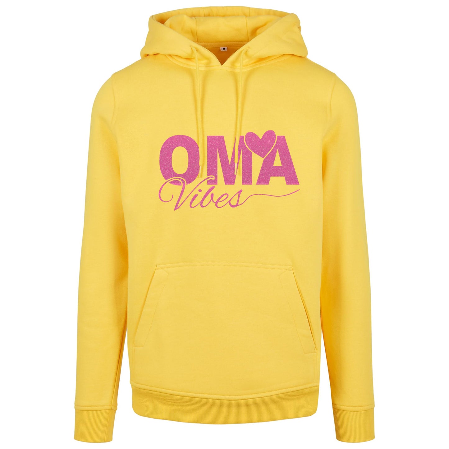 Hoodie -  Oma Vibes - Druck Neon Rosa Glitter - verschiedene Farben zur Auswahl