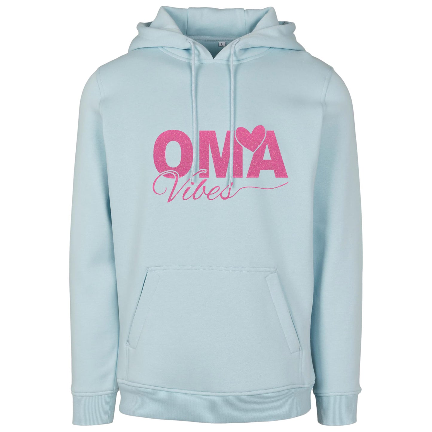 Hoodie -  Oma Vibes - Druck Neon Rosa Glitter - verschiedene Farben zur Auswahl