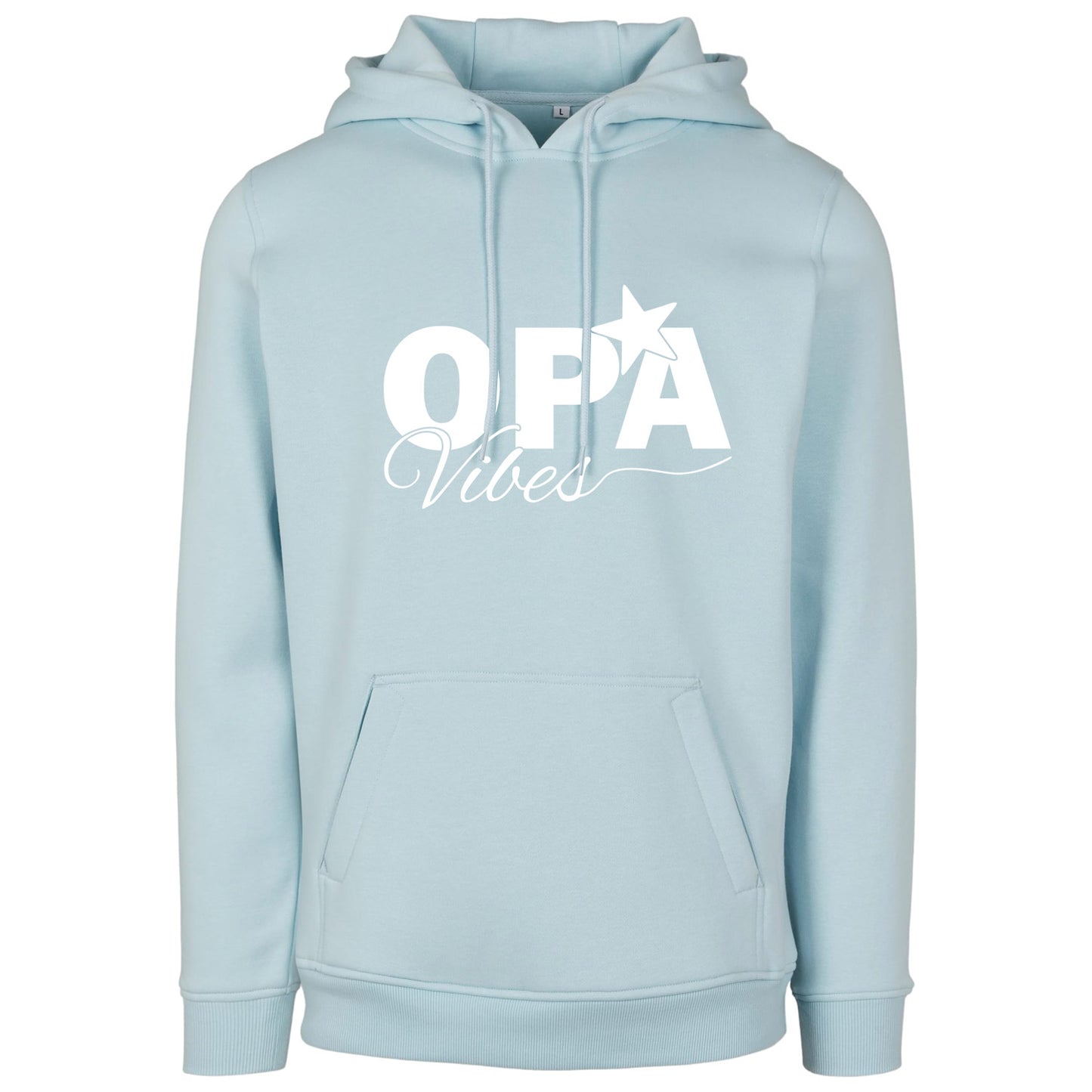 Hoodie -  Opa Vibes - Druck Weiß Matt - verschiedene Farben zur Auswahl