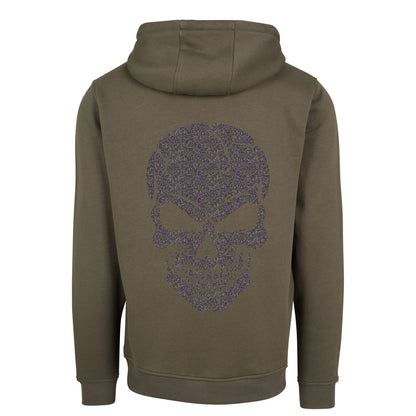 Hoodie - Skull Head Glitzer Multicolor Druck - verschiedene Farben zur Auswahl