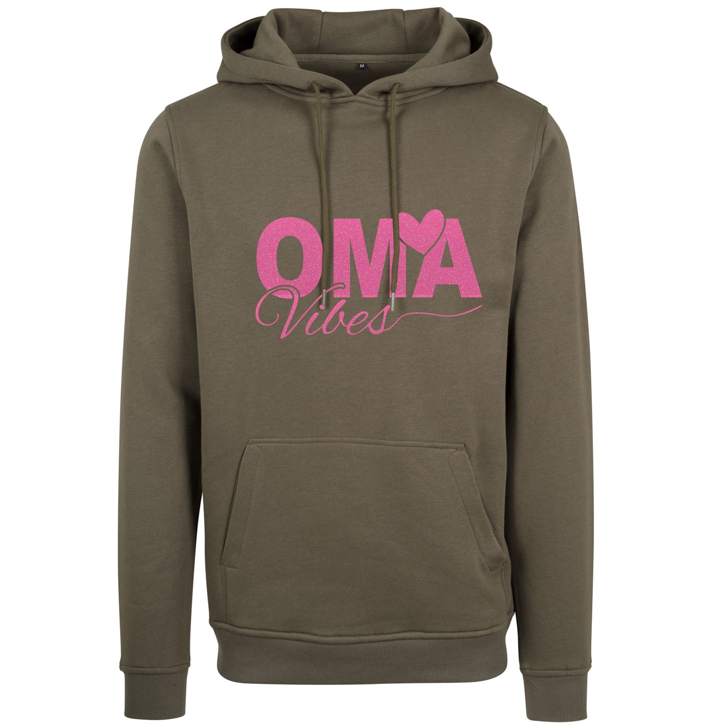 Hoodie -  Oma Vibes - Druck Neon Rosa Glitter - verschiedene Farben zur Auswahl