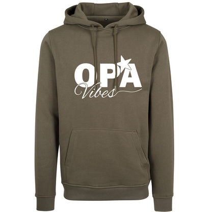Hoodie -  Opa Vibes - Druck Weiß Matt - verschiedene Farben zur Auswahl