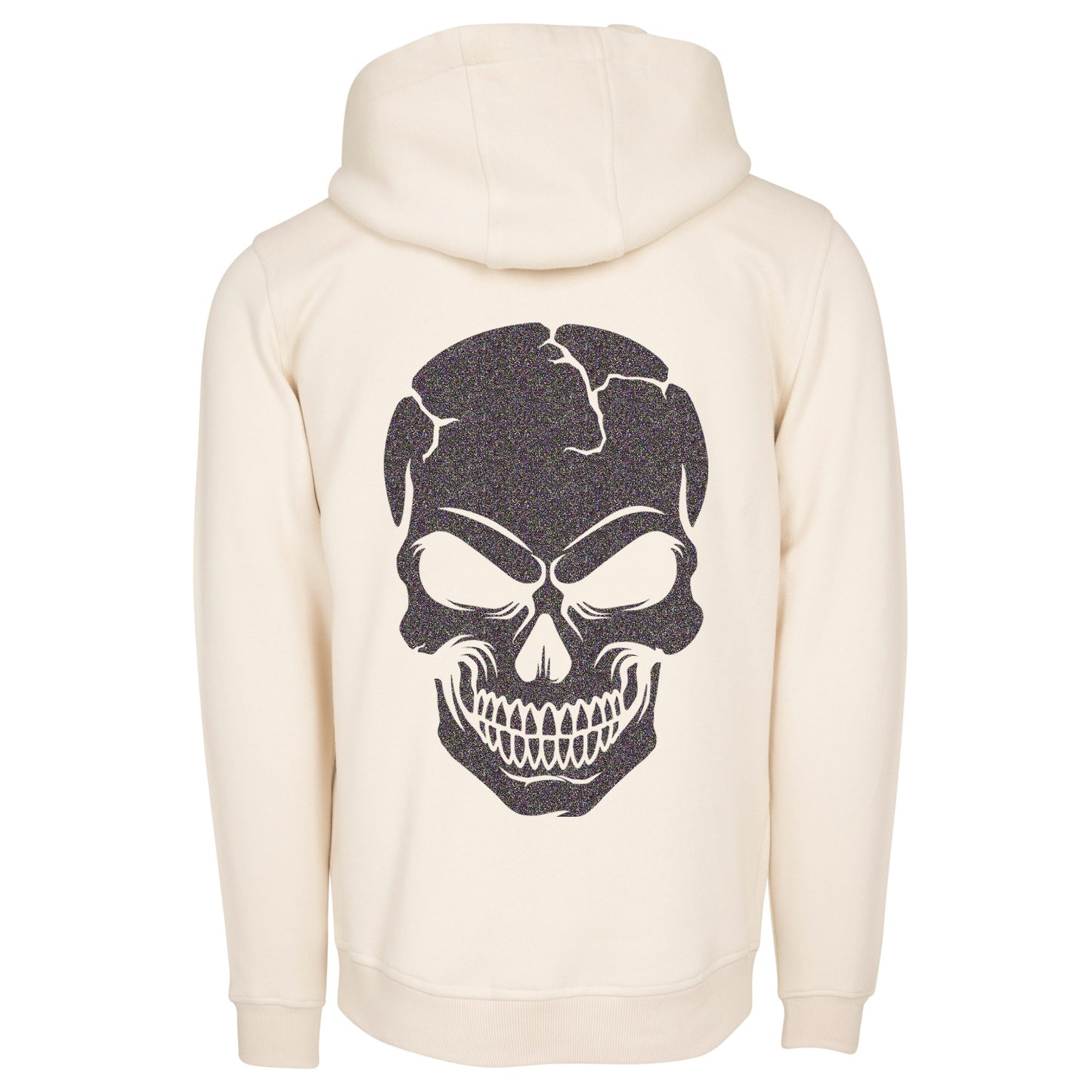 Hoodie - Skull Head Glitzer Multicolor Druck - verschiedene Farben zur Auswahl