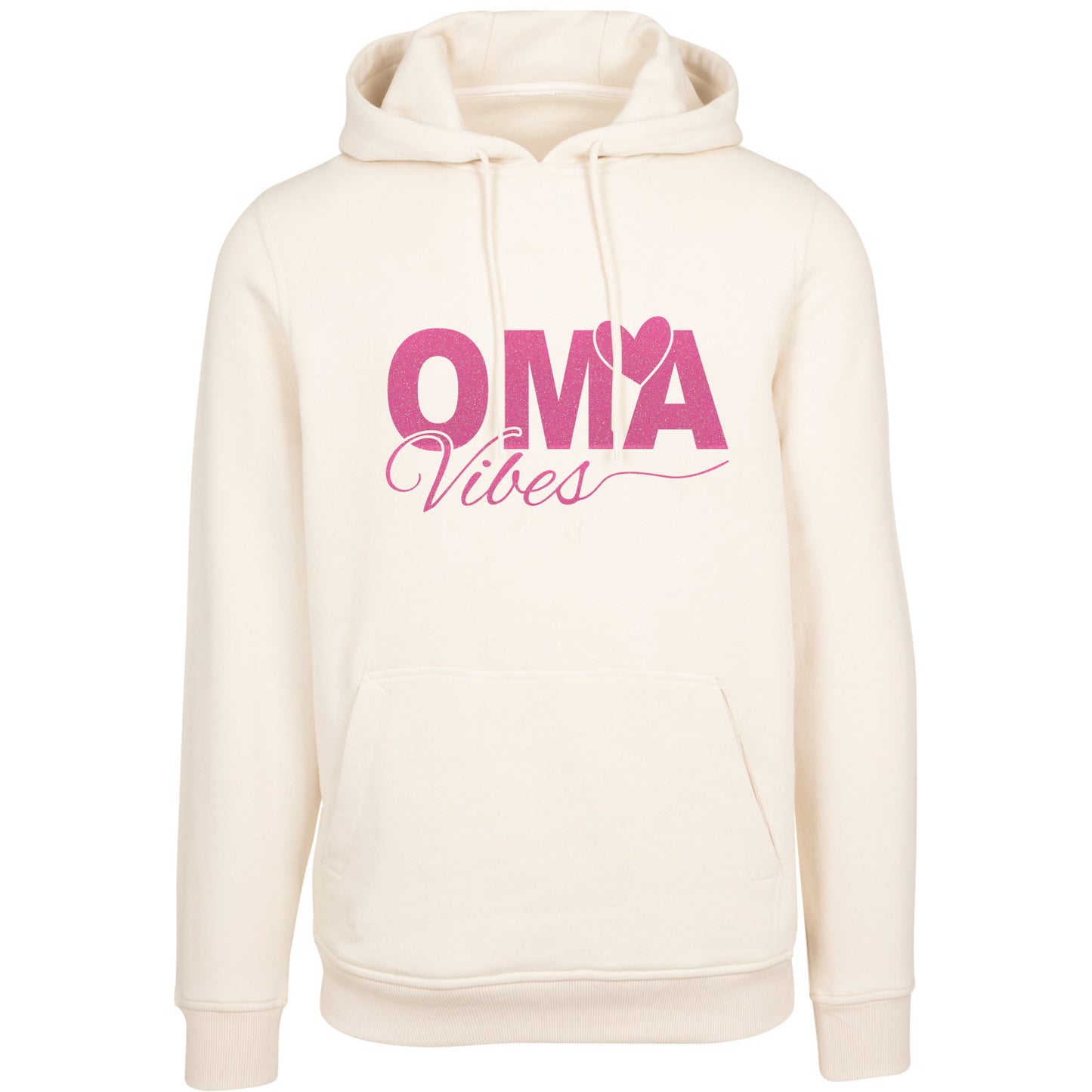 Hoodie -  Oma Vibes - Druck Neon Rosa Glitter - verschiedene Farben zur Auswahl
