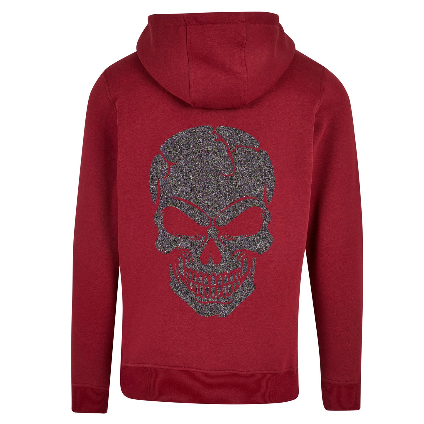 Hoodie - Skull Head Glitzer Multicolor Druck - verschiedene Farben zur Auswahl