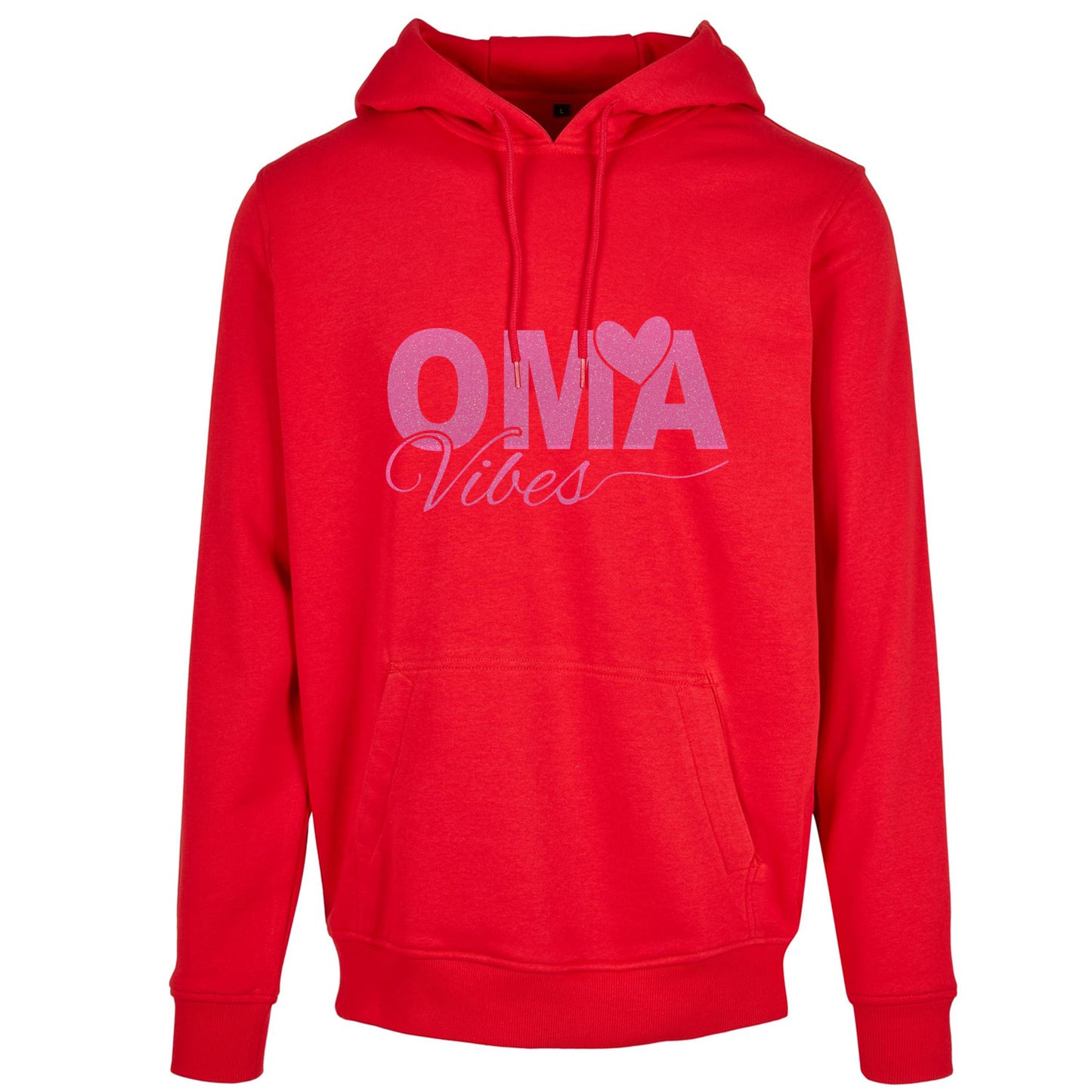 Hoodie -  Oma Vibes - Druck Neon Rosa Glitter - verschiedene Farben zur Auswahl