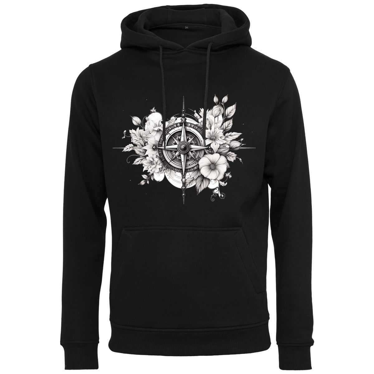 Hoodie -  Kompass Druck - verschiedene Farben zur Auswahl