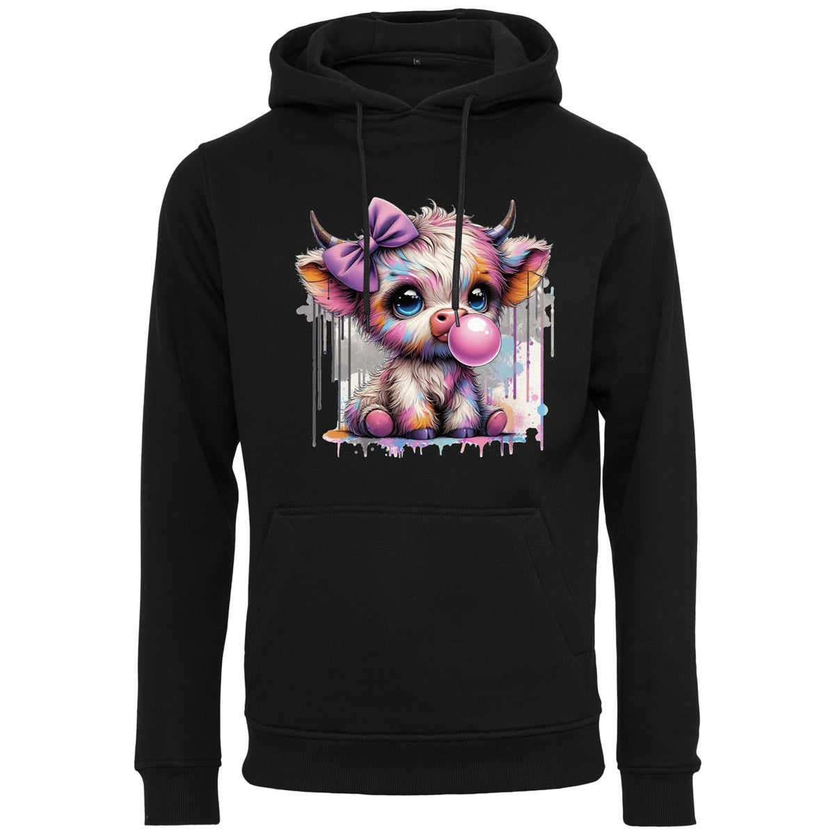Hoodie -  Bubble Kuh Cow Druck - verschiedene Farben zur Auswahl