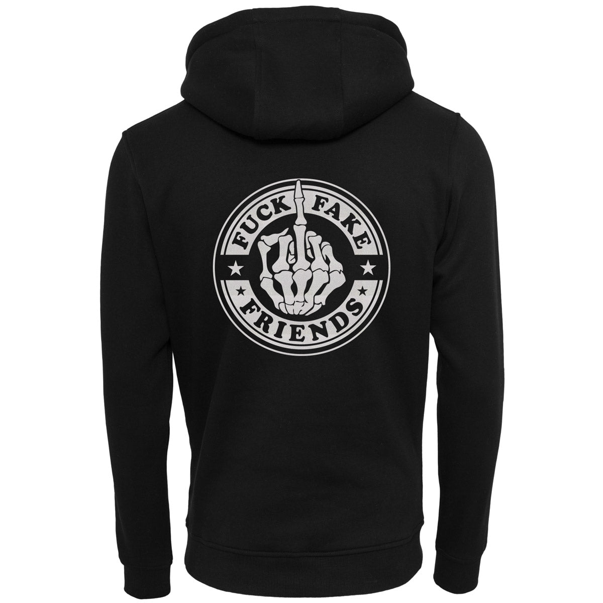 Hoodie -  Fuck Fake Friends - Druck Weiß Rainbow - verschiedene Farben zur Auswahl