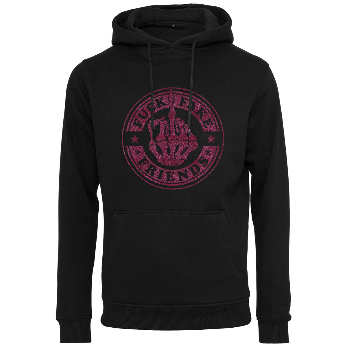 Hoodie -  Fuck Fake Friends - Druck Pink - verschiedene Farben zur Auswahl