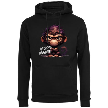 Hoodie -  Affe Halt´s Maul Druck - verschiedene Farben zur Auswahl