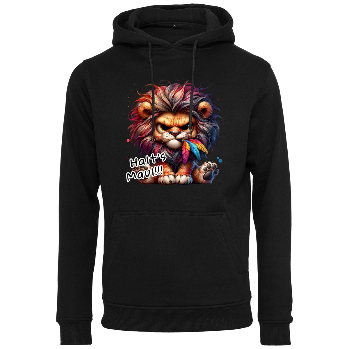 Hoodie -  Löwe Lion Halt´s Maul Druck - verschiedene Farben zur Auswahl