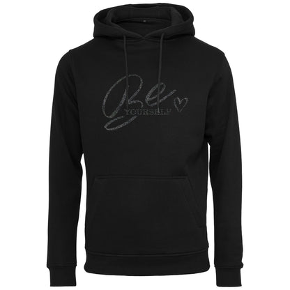 Hoodie -  Be Yourself - Druck Schwarz - verschiedene Farben zur Auswahl