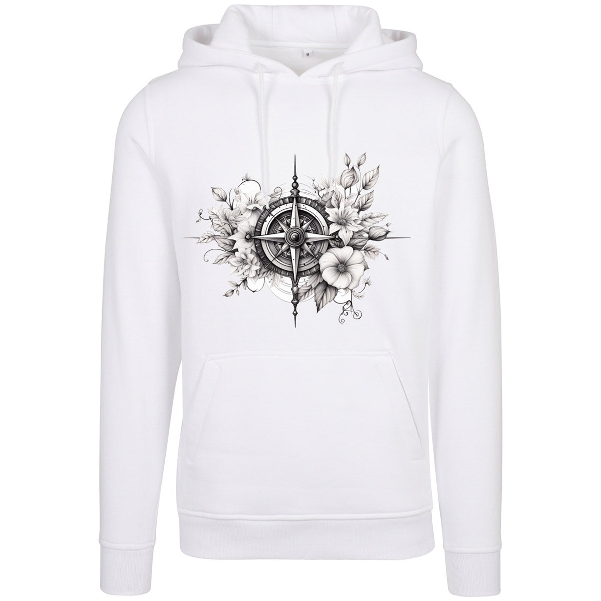 Hoodie -  Kompass Druck - verschiedene Farben zur Auswahl