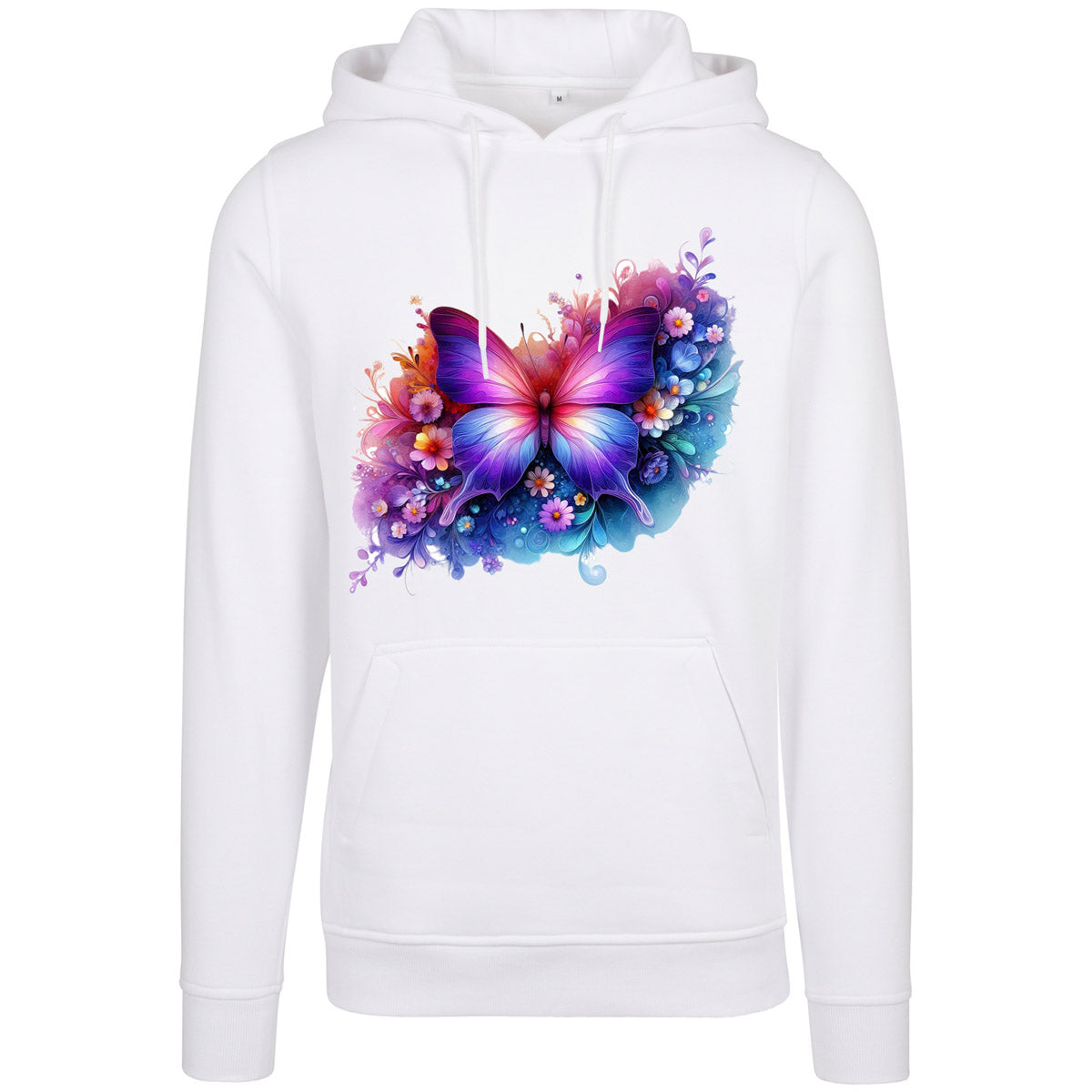 Hoodie -  Butterfly Schmetterling Bunt Druck - verschiedene Farben zur Auswahl