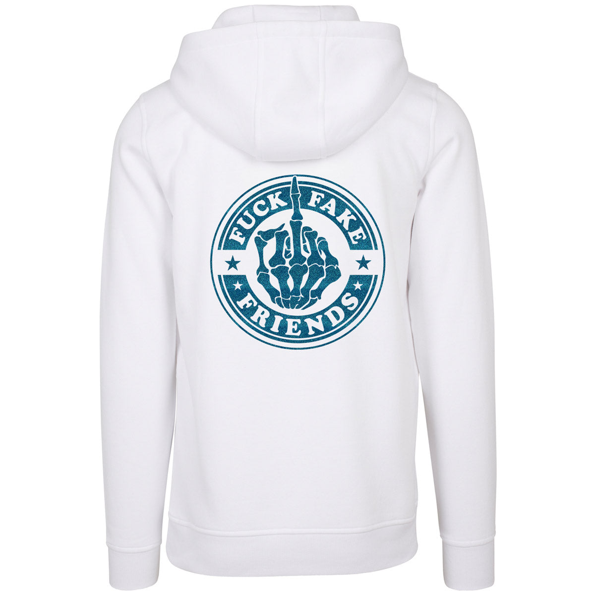 Hoodie -  Fuck Fake Friends - Druck Blau - verschiedene Farben zur Auswahl