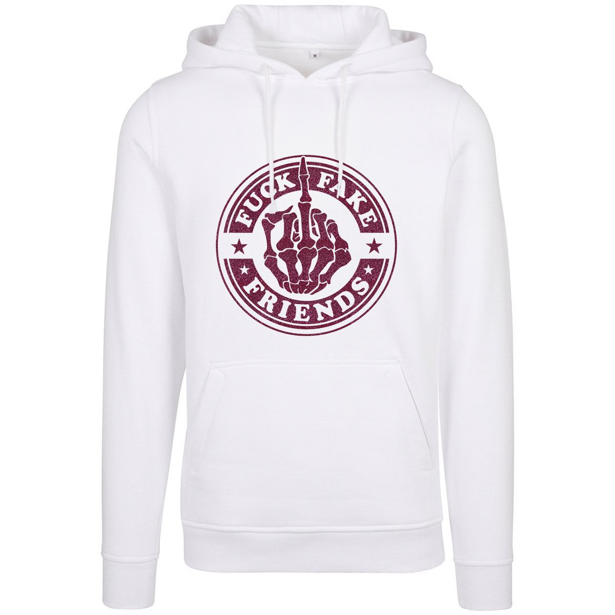 Hoodie -  Fuck Fake Friends - Druck Pink - verschiedene Farben zur Auswahl