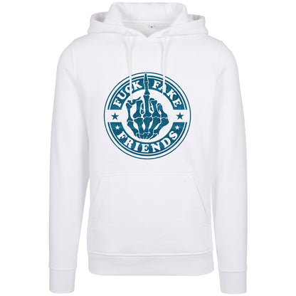 Hoodie -  Fuck Fake Friends - Druck Blau - verschiedene Farben zur Auswahl