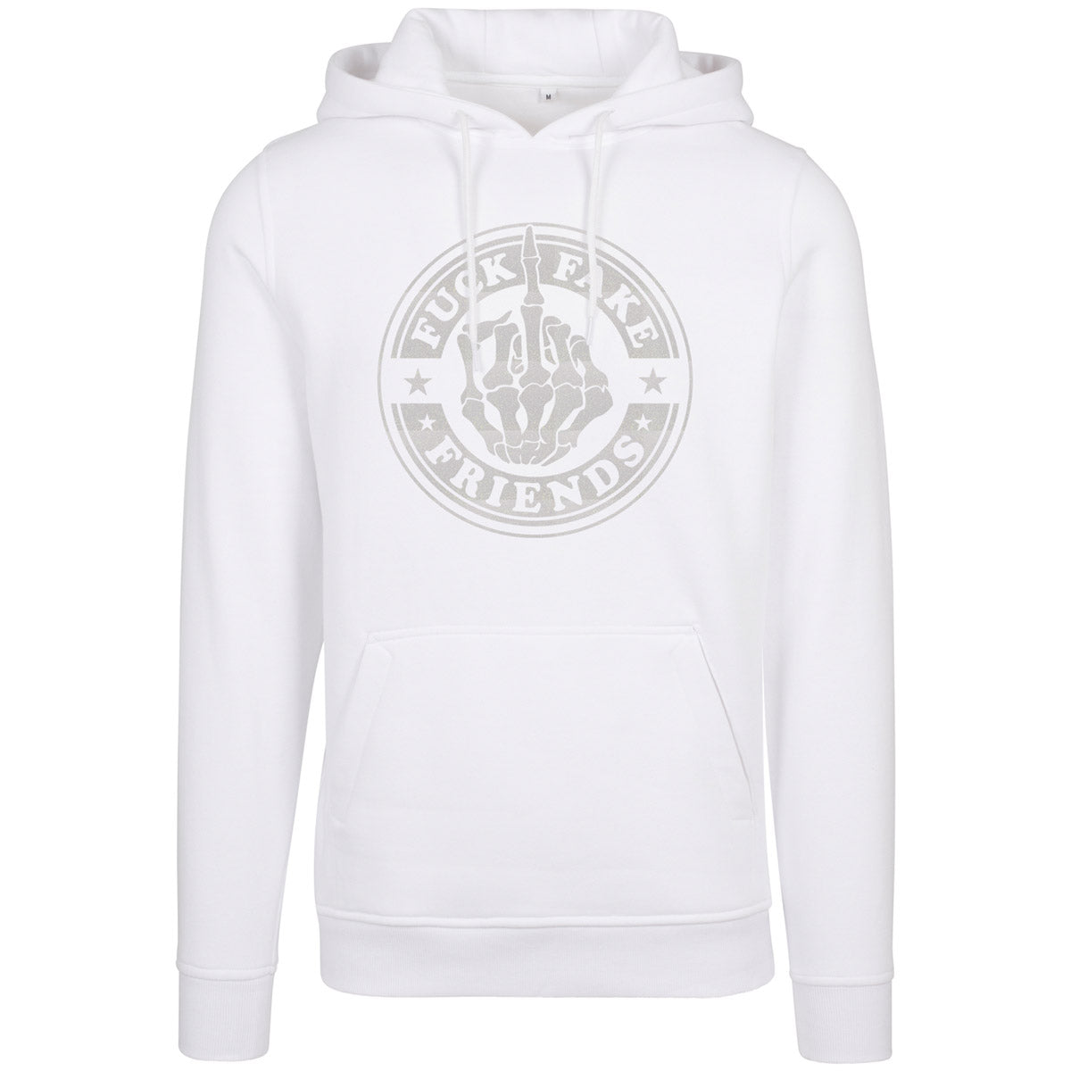 Hoodie -  Fuck Fake Friends - Druck Weiß Rainbow - verschiedene Farben zur Auswahl