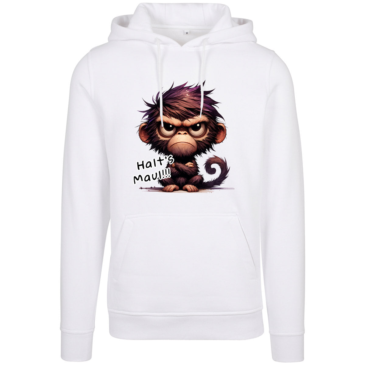 Hoodie -  Affe Halt´s Maul Druck - verschiedene Farben zur Auswahl