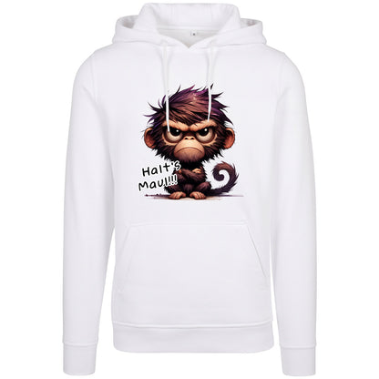 Hoodie -  Affe Halt´s Maul Druck - verschiedene Farben zur Auswahl