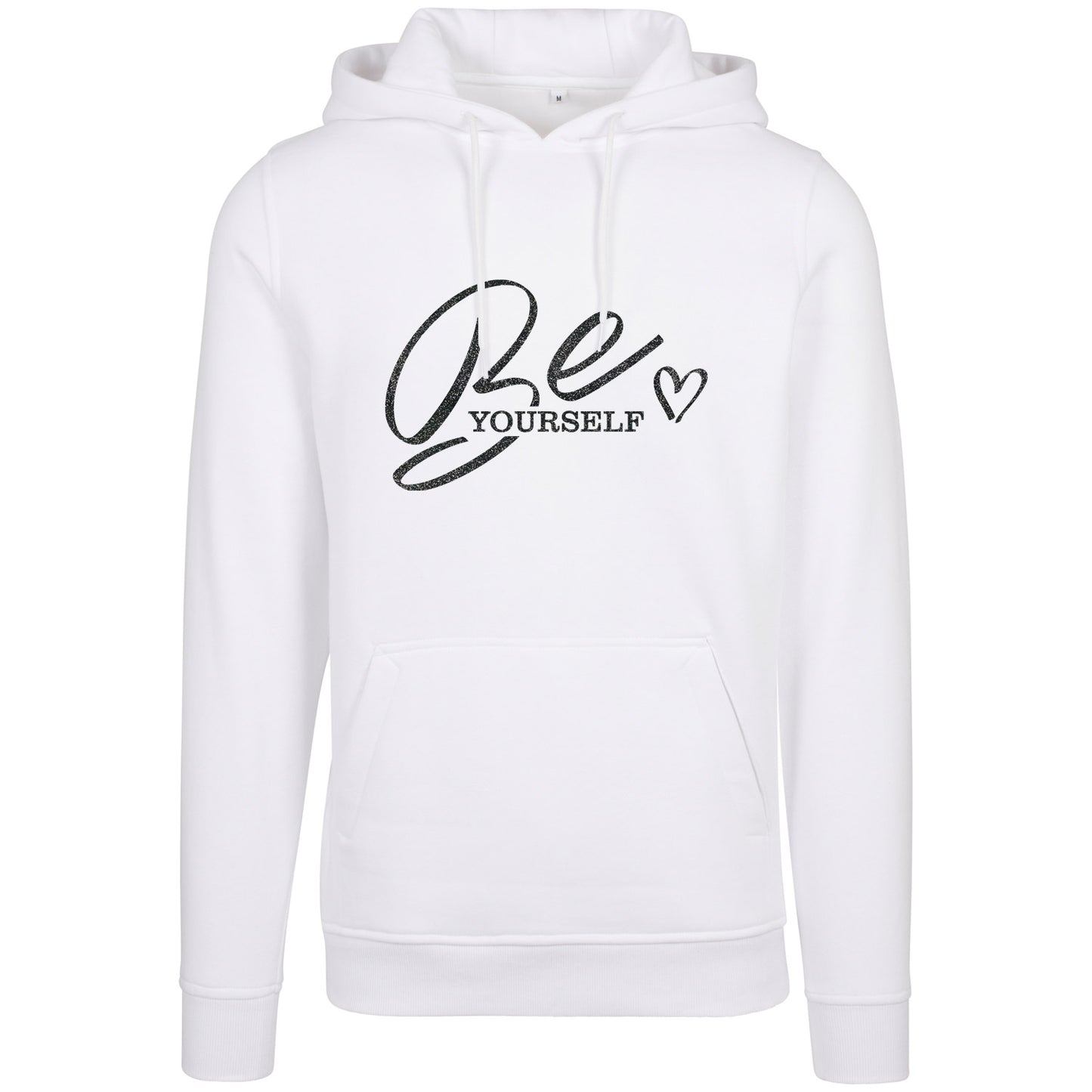 Hoodie -  Be Yourself - Druck Schwarz - verschiedene Farben zur Auswahl