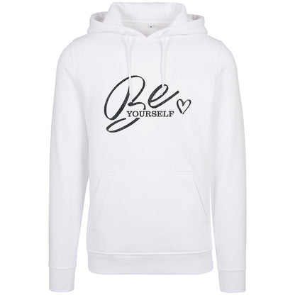 Hoodie -  Be Yourself - Druck Schwarz - verschiedene Farben zur Auswahl