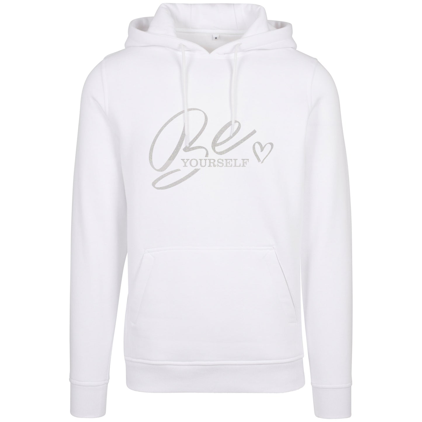 Hoodie -  Be Yourself - Druck Weiß Rainbow - verschiedene Farben zur Auswahl