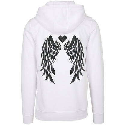 Hoodie -  Angel Wings - Druck Schwarz - verschiedene Farben zur Auswahl