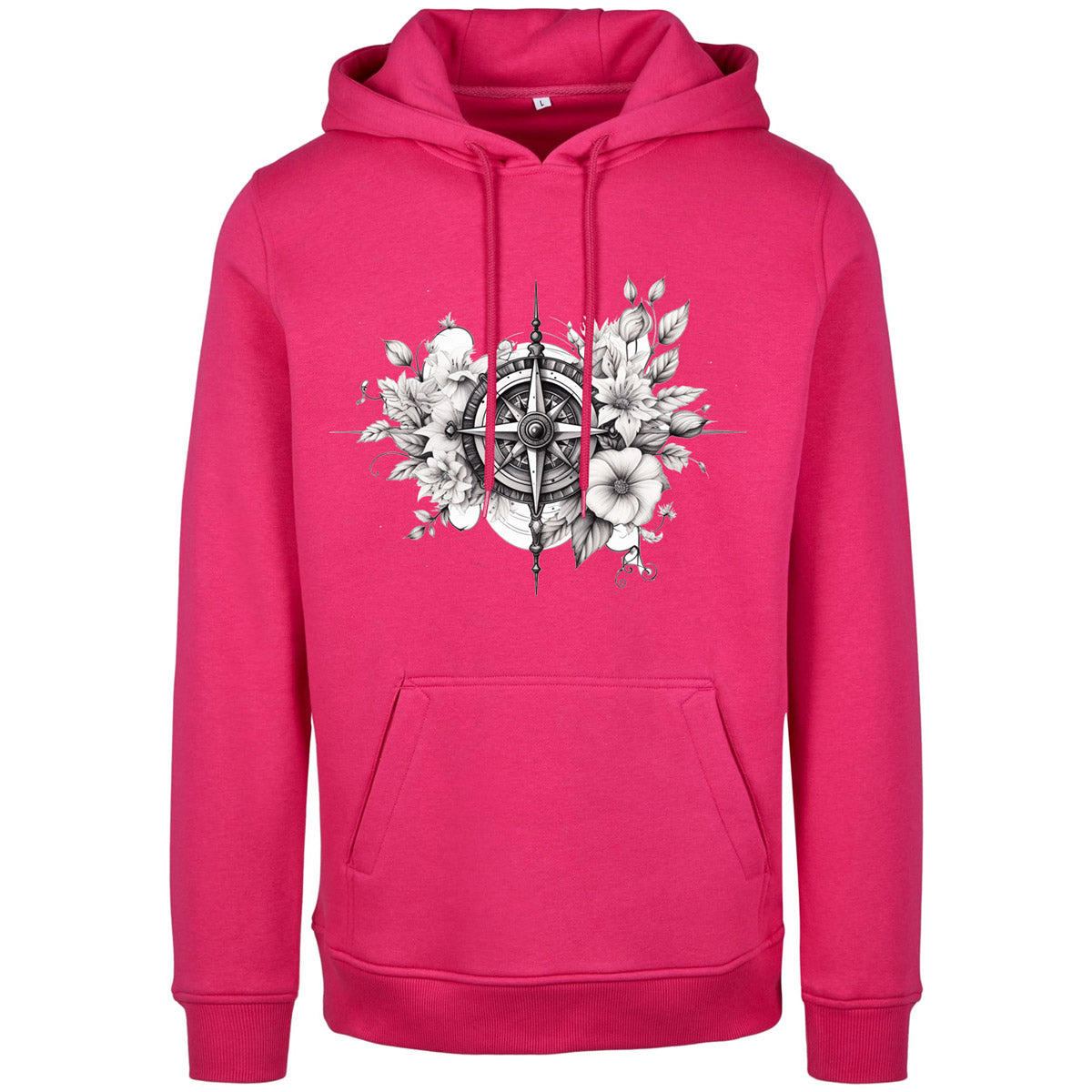 Hoodie -  Kompass Druck - verschiedene Farben zur Auswahl