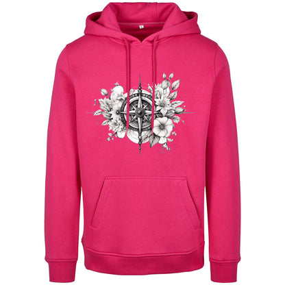 Hoodie -  Kompass Druck - verschiedene Farben zur Auswahl