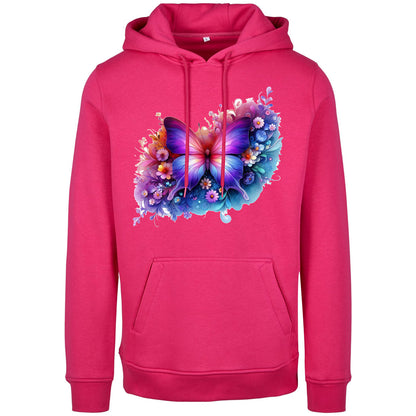 Hoodie -  Butterfly Schmetterling Bunt Druck - verschiedene Farben zur Auswahl